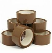 48 x Buff Rolls Of Tape 36mm X 66m