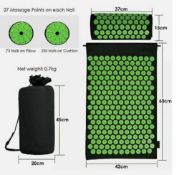 Acupressure Mat & Pillow Set/Acupuncture Mat Spike Yoga Mat for Massage RRP 39.99