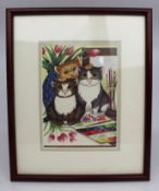 Linda Jane Smith Framed Cat Print