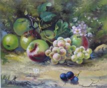 Fine Fruit Still Life by John Freeman (English) Oil on Board