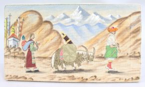 Pair of Indian Gangtok Silk Road Embroideries