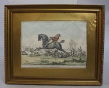 "Hounds in Full Cry" Antique Hunting Print