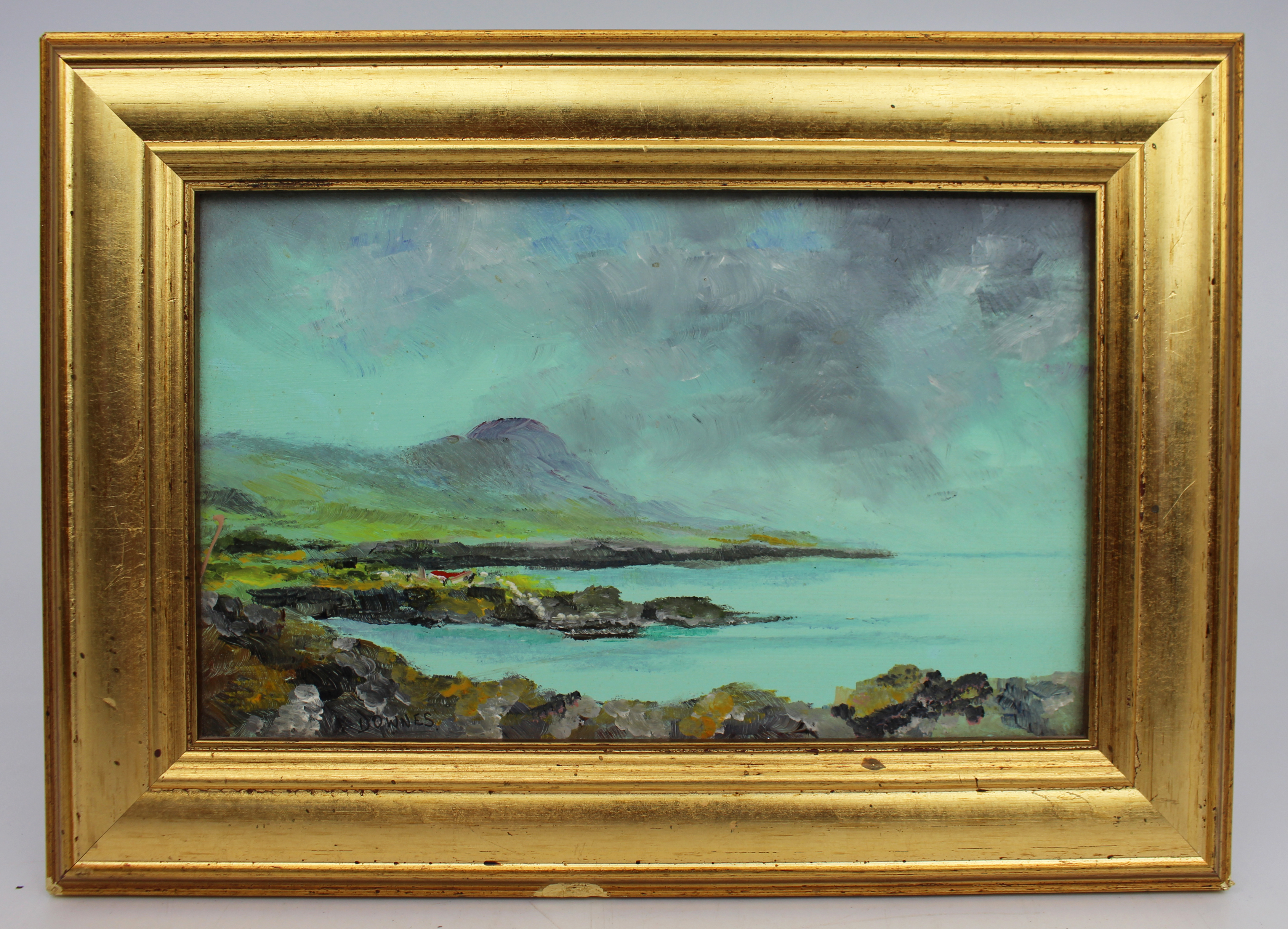 Irish Landscape by Michael F. Downes Oil on Board - Image 3 of 4