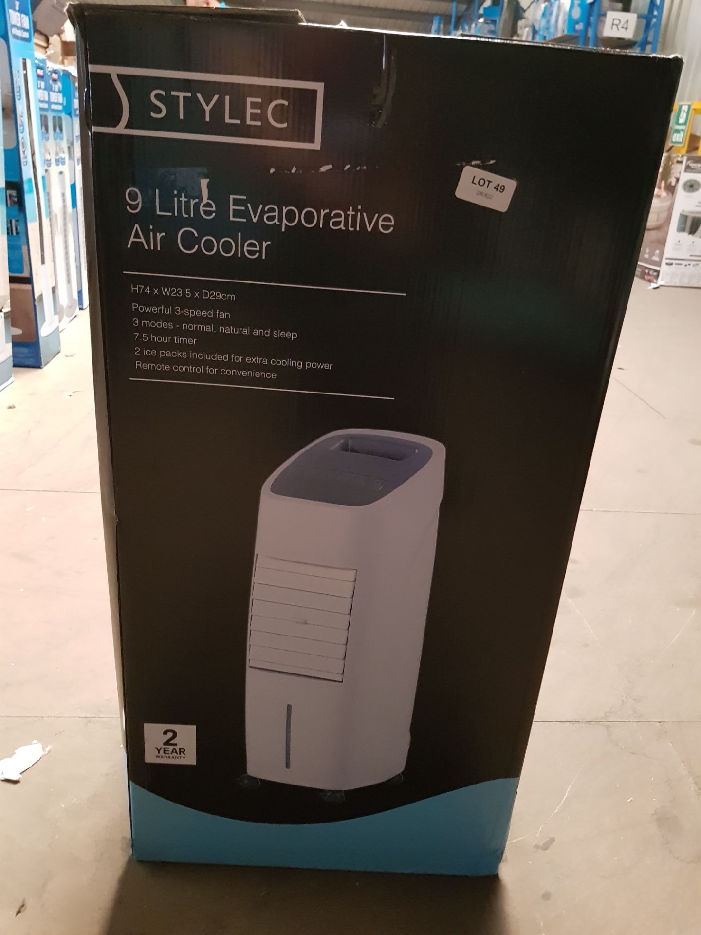 (49/Mez) RRP £115. Stylec 9 Litre Evaporative Air Cooler. Powerful 3 Speed Fan. 3 Modes: Normal,... - Image 4 of 4