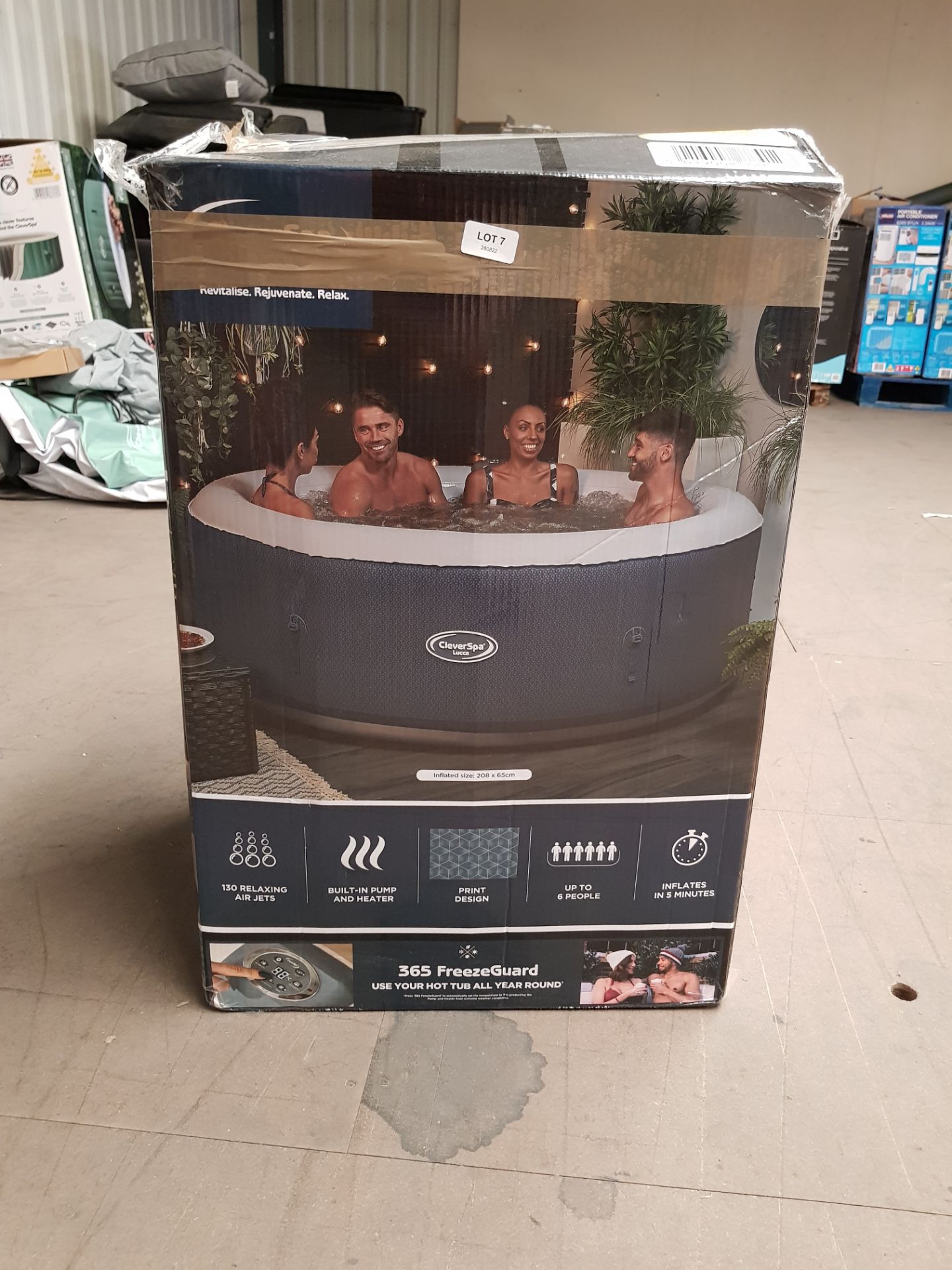 (7/Mez) RRP £480. Clever Spa Lucca 6 Person Round Hot Tub. Space Saving Integrated Pump & Heating... - Image 7 of 7