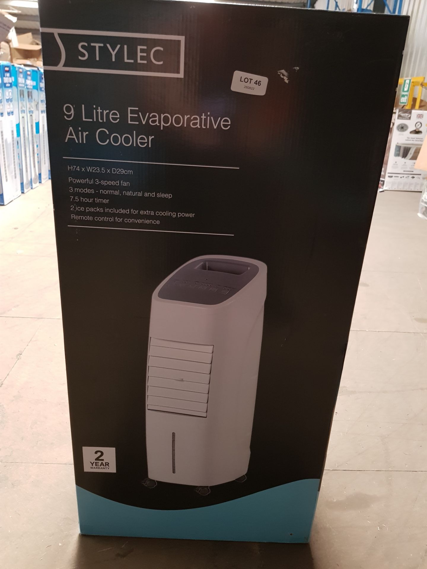 (46/Mez) RRP £115. Stylec 9 Litre Evaporative Air Cooler. Powerful 3 Speed Fan. 3 Modes: Normal,... - Image 5 of 5