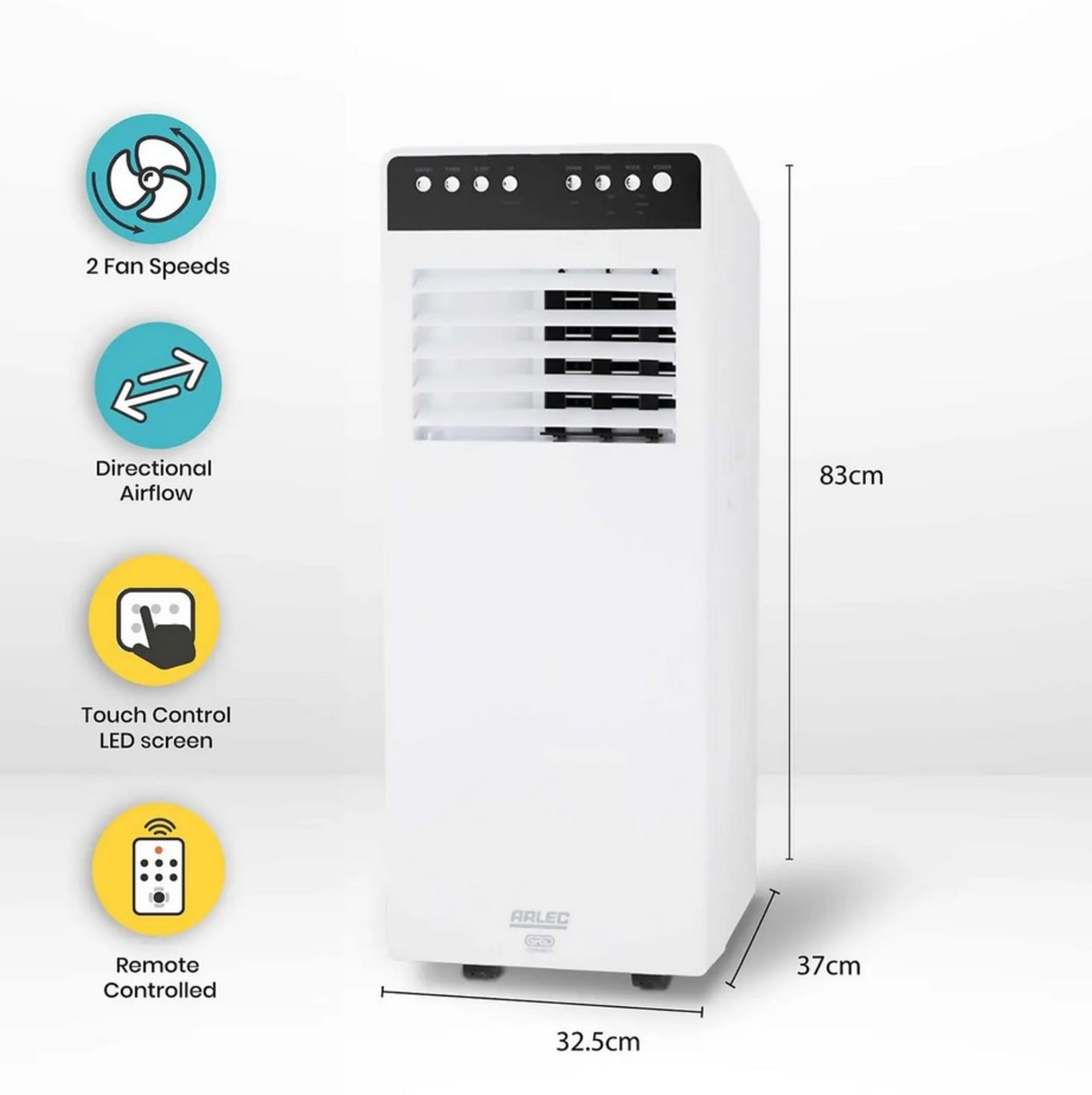 (11/Mez) RRP £500. Arlec Portable Air Conditioner 12000 BTU/h 3.52kW. Cooling And Dehumidifying F... - Image 2 of 4