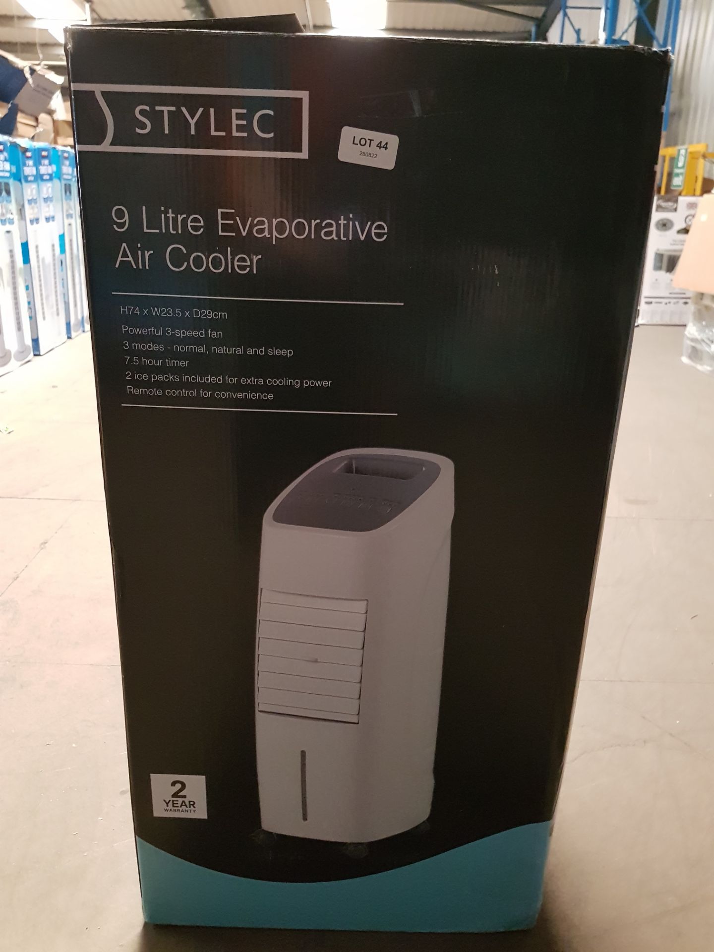 (44/Mez) RRP £115. Stylec 9 Litre Evaporative Air Cooler. Powerful 3 Speed Fan. 3 Modes: Normal,... - Image 5 of 5