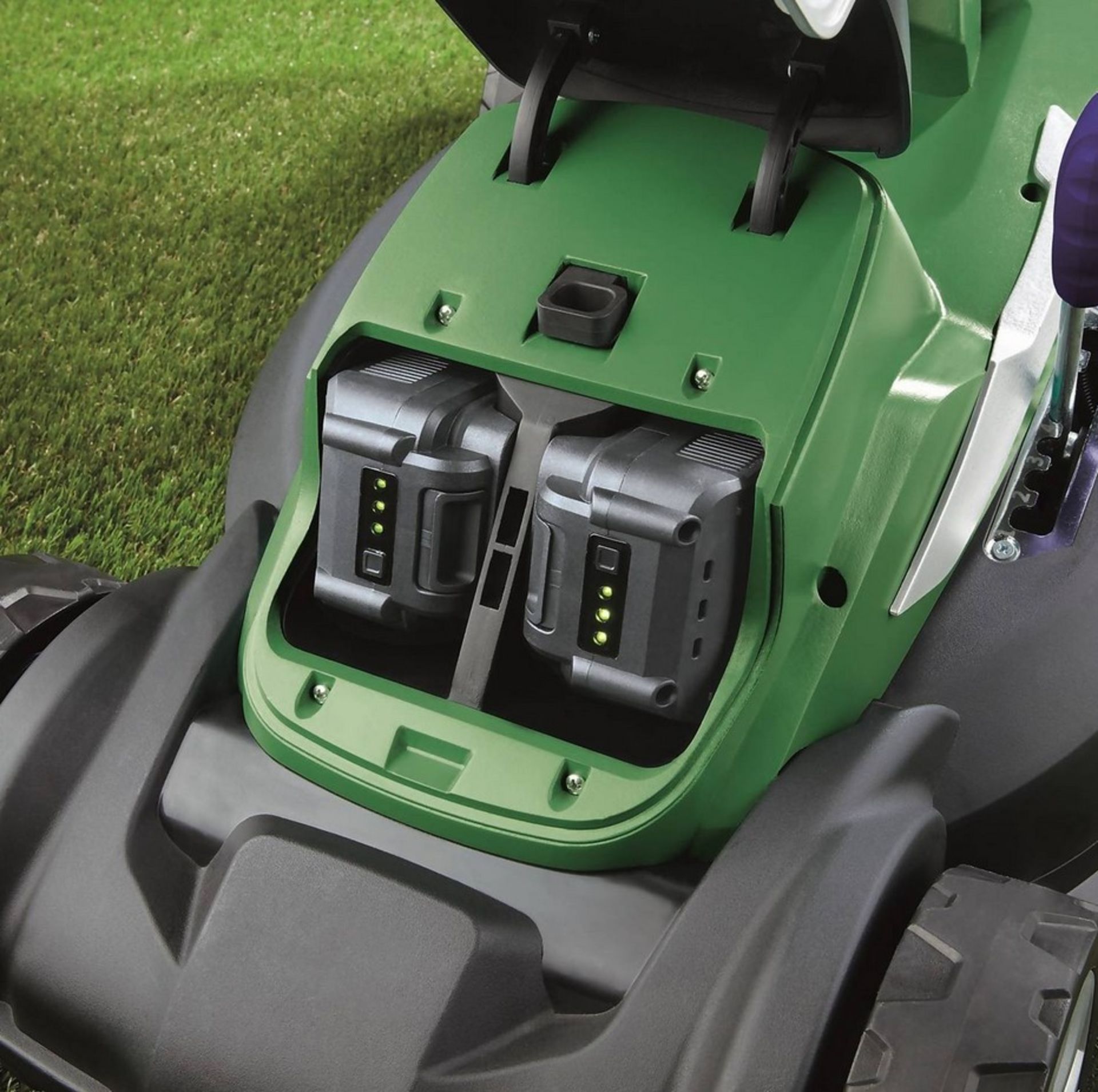 (37/Mez) RRP £219. Powerbase 37cm 40V Cordless Lawn Mower. 7 x Cutting Heights (25-75mm). 40 Litr... - Image 3 of 5