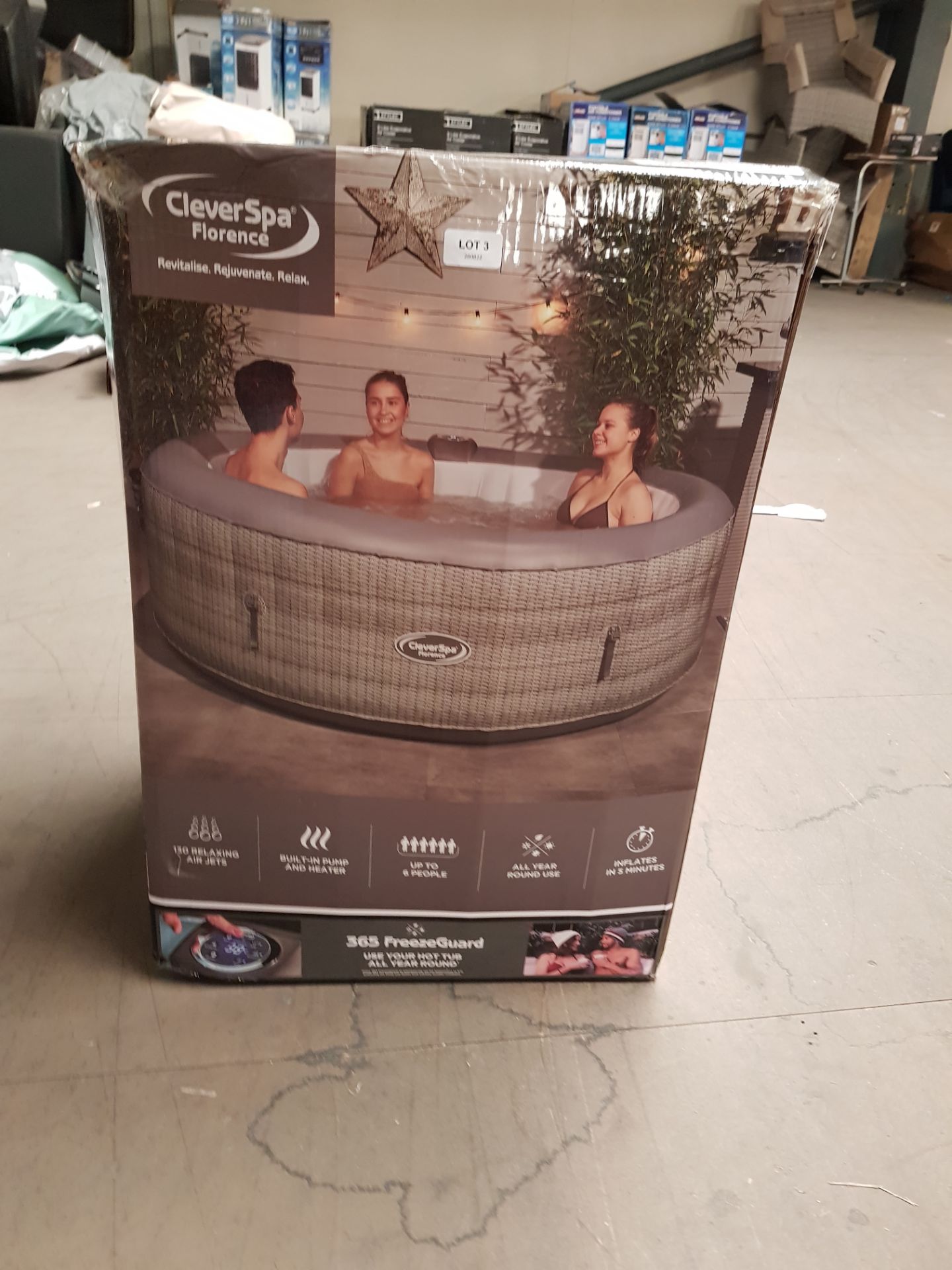 (3/Mez) RRP £480. Clever Spa Florence 6 Person Round Hot Tub. Space Saving Integrated Pump & Heat... - Image 7 of 7