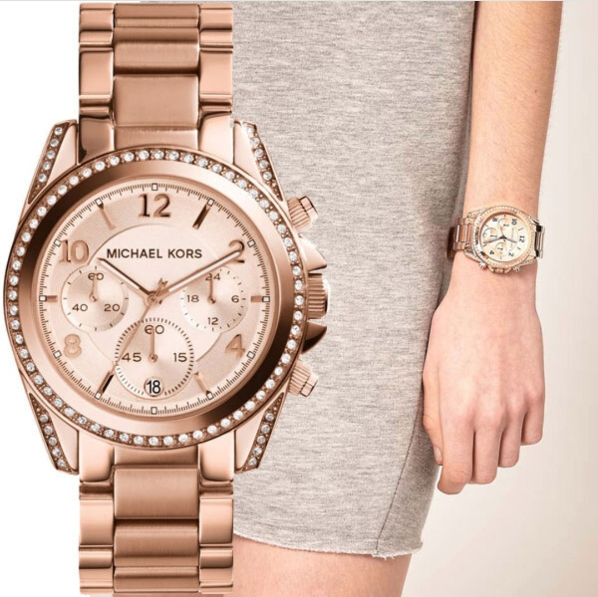 Michael Kors MK5263 Ladies Blair Chronograph Watch - Image 5 of 10