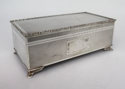 Vintage Silver Cigarette Box by Walker & Hall
