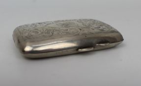 Solid Silver Cigarette Case by Samuel M Levi