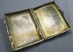 Edwardian Solid Silver Cigarette Case by Joseph Gloster