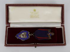 Independent Order of Oddfellows Manchester Unity Cased Solid Silver Medal on Ribbon