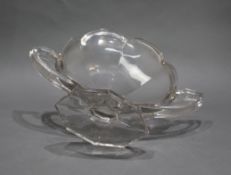 Antique Pressed Glass 2 Handled Bowl