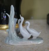 Nao Porcelain Geese Sculpture Group