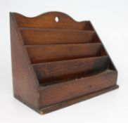 Antique 19th c. Mahogany Letter Rack