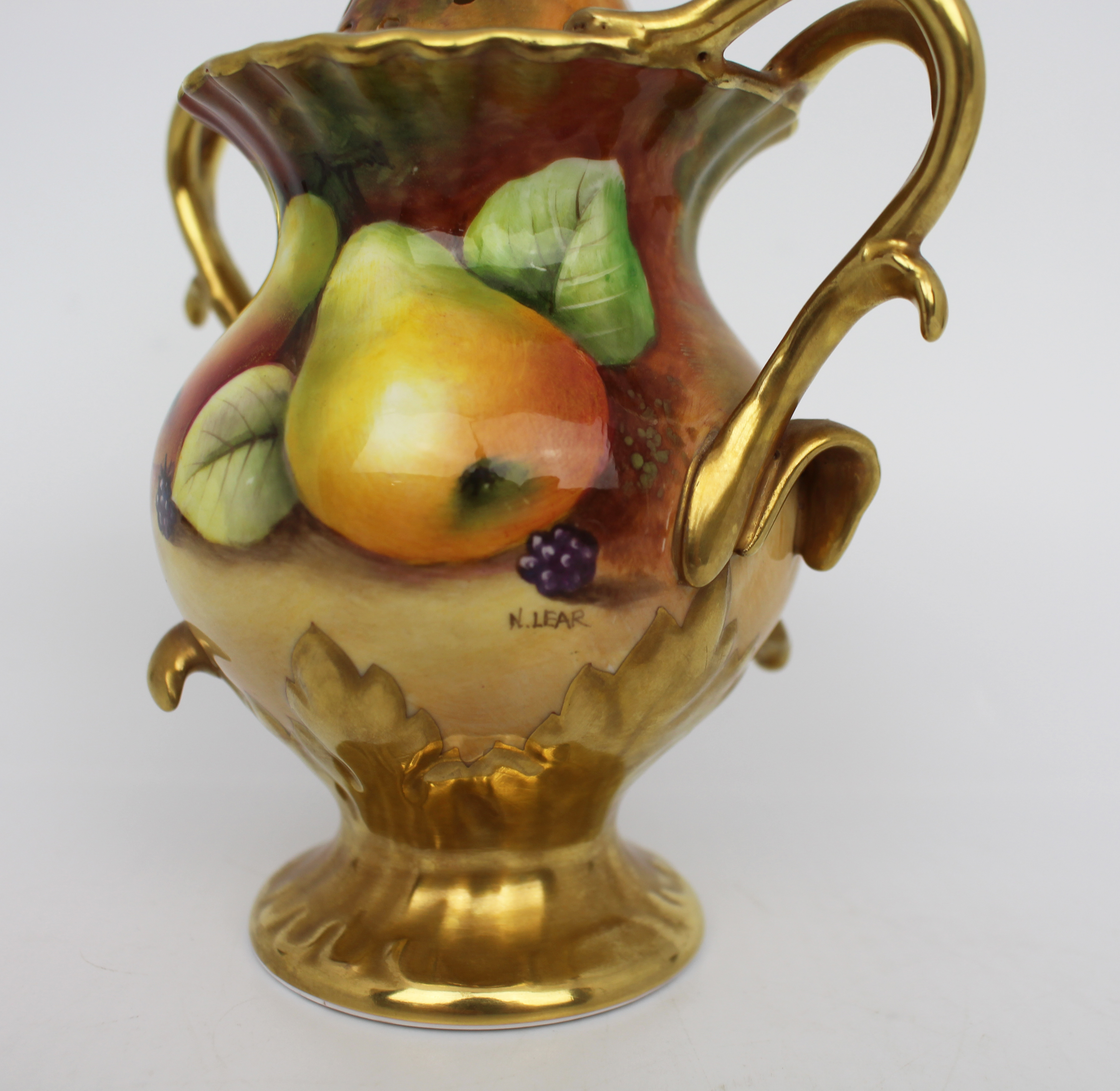 Coalport Hand Painted Fruit Pot Pourri by Norman Lear - Image 3 of 6