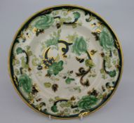 Mason's Ironstone Green Chartreuse Plate