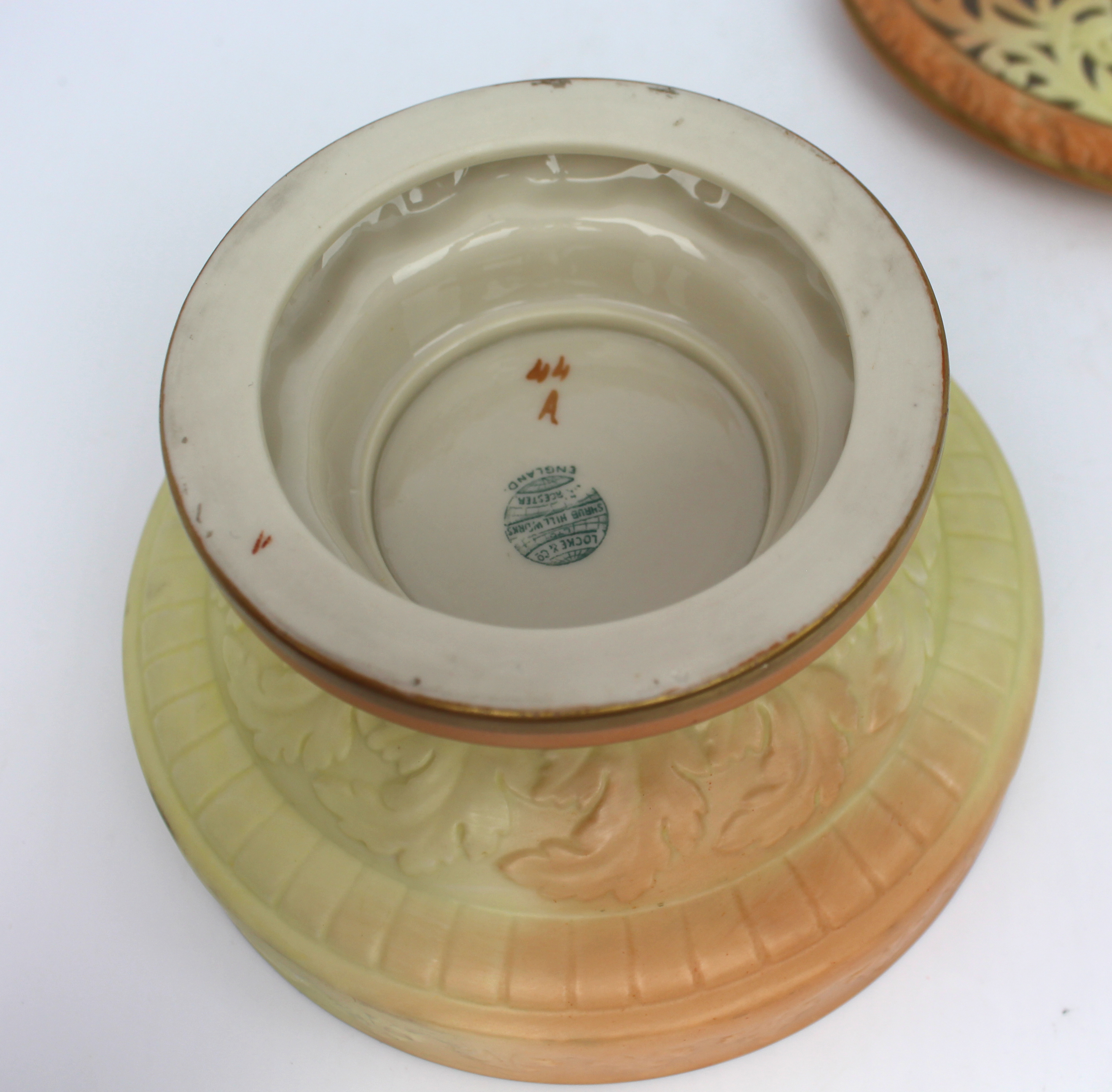 Locke & Co Worcester Lidded Reticulated Pot Vase - Image 4 of 4