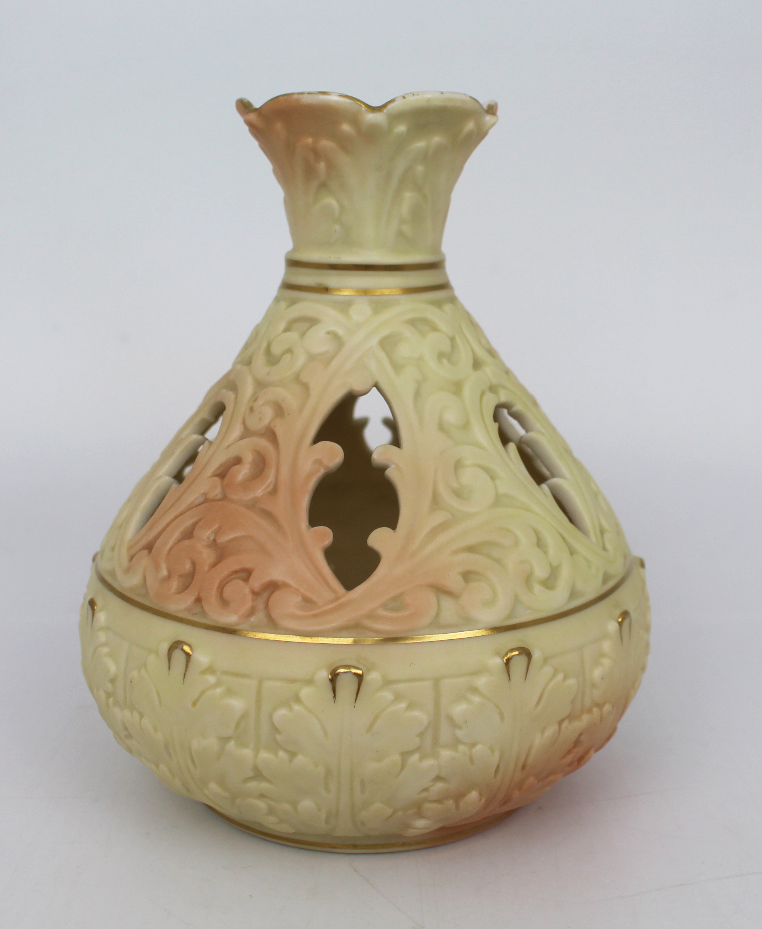Locke & Co. Worcester Pot Pourri Vase c.1900 - Image 3 of 4