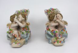 Pair of Meissen Cherub Shoes