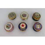 Set of 6 Halcyon Days Enamels