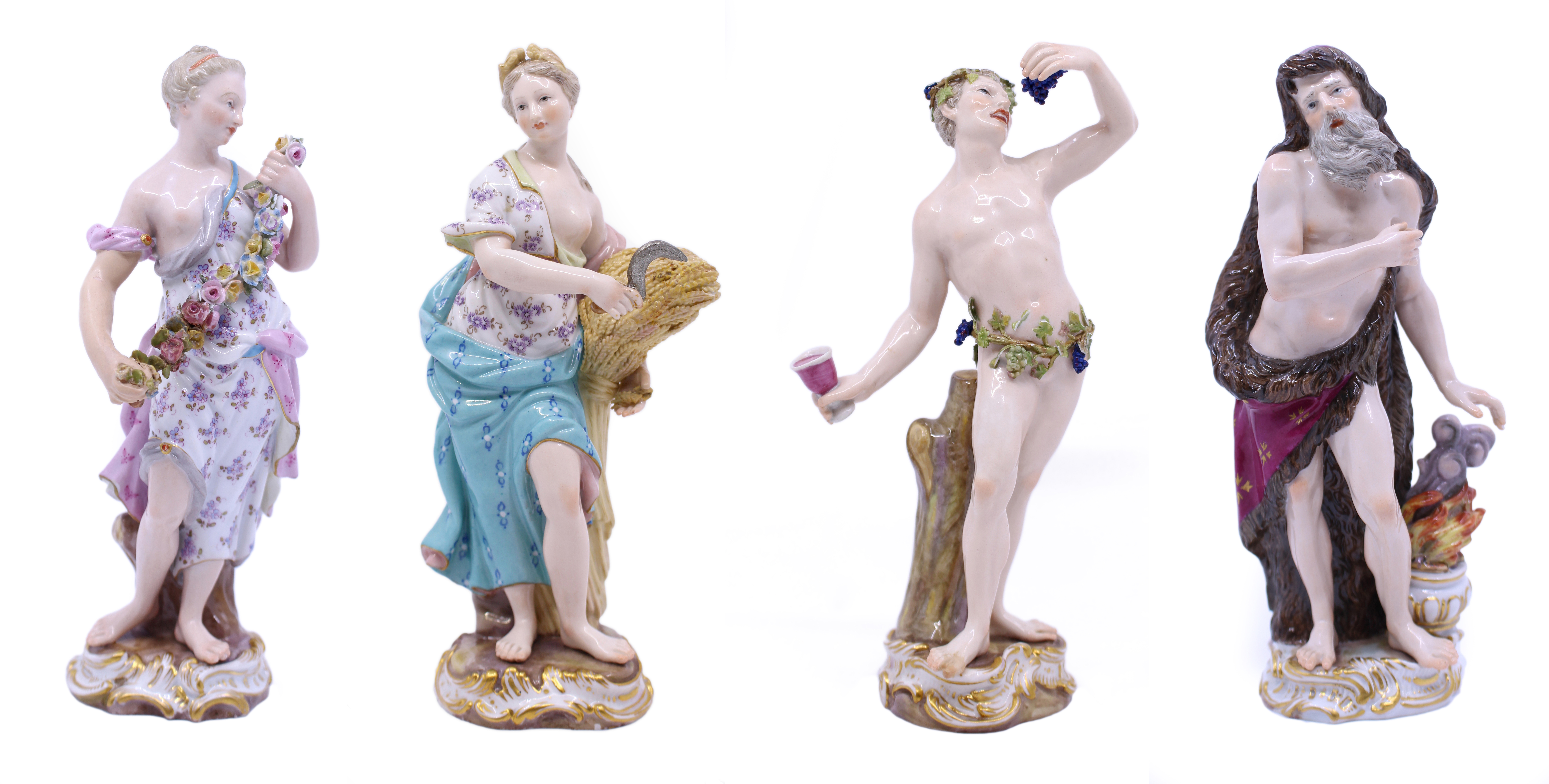 Set of 19th c. Meissen Four Seasons Figurines - Image 3 of 33