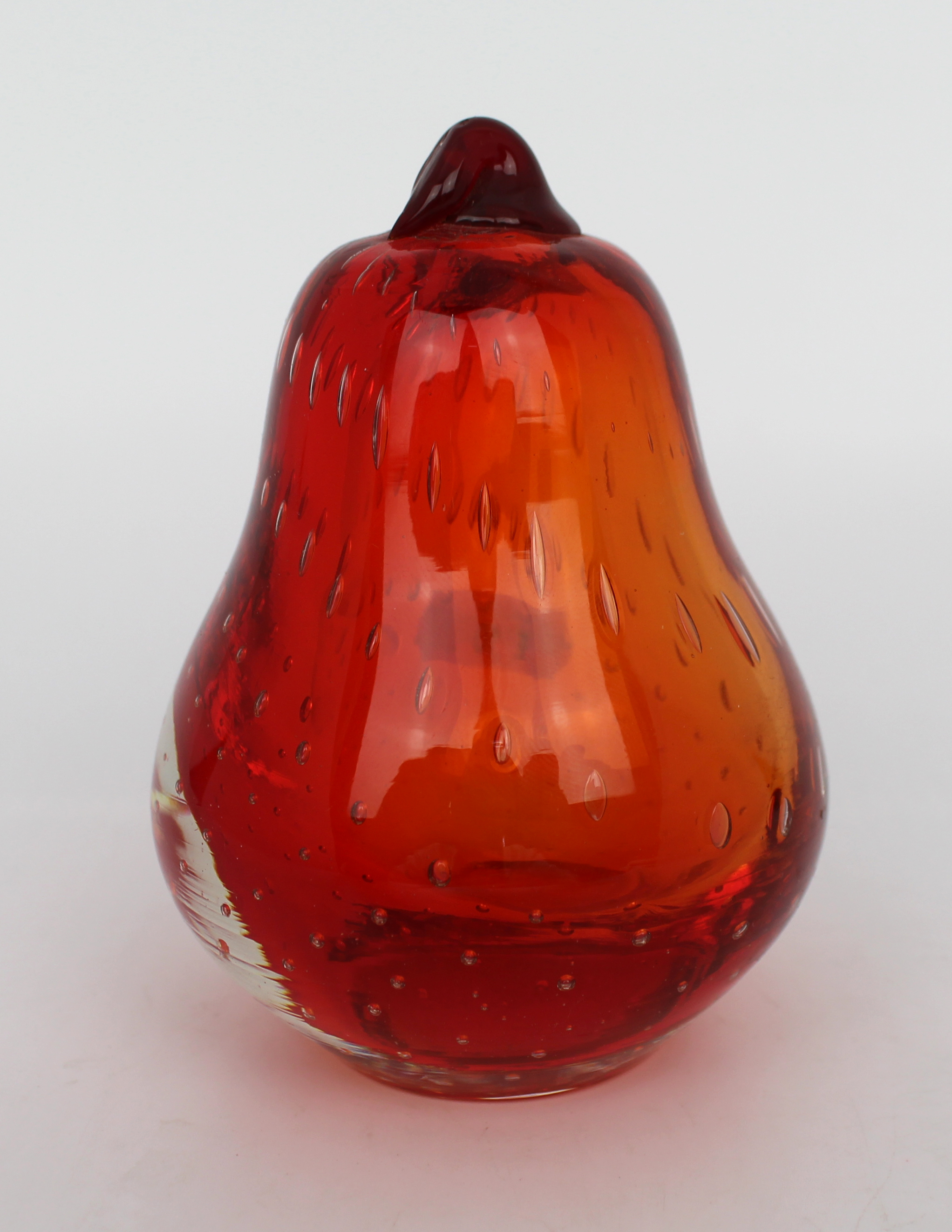 Vintage Glass Pear Form Paperweight