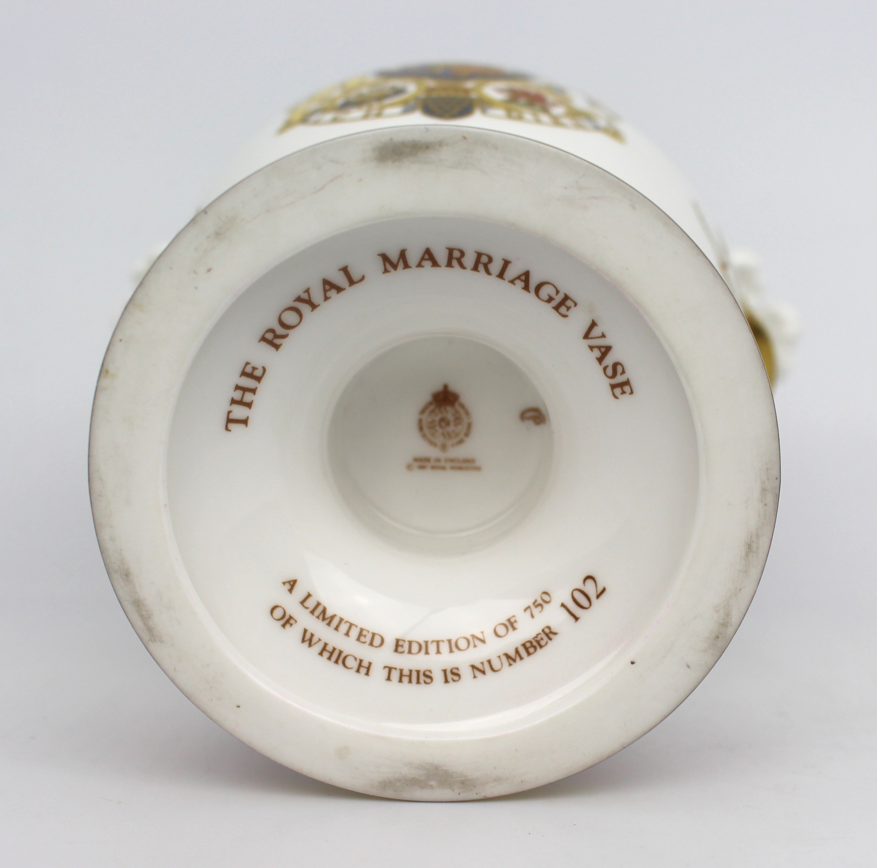 Royal Worcester Royal Marriage Vase - Image 3 of 6