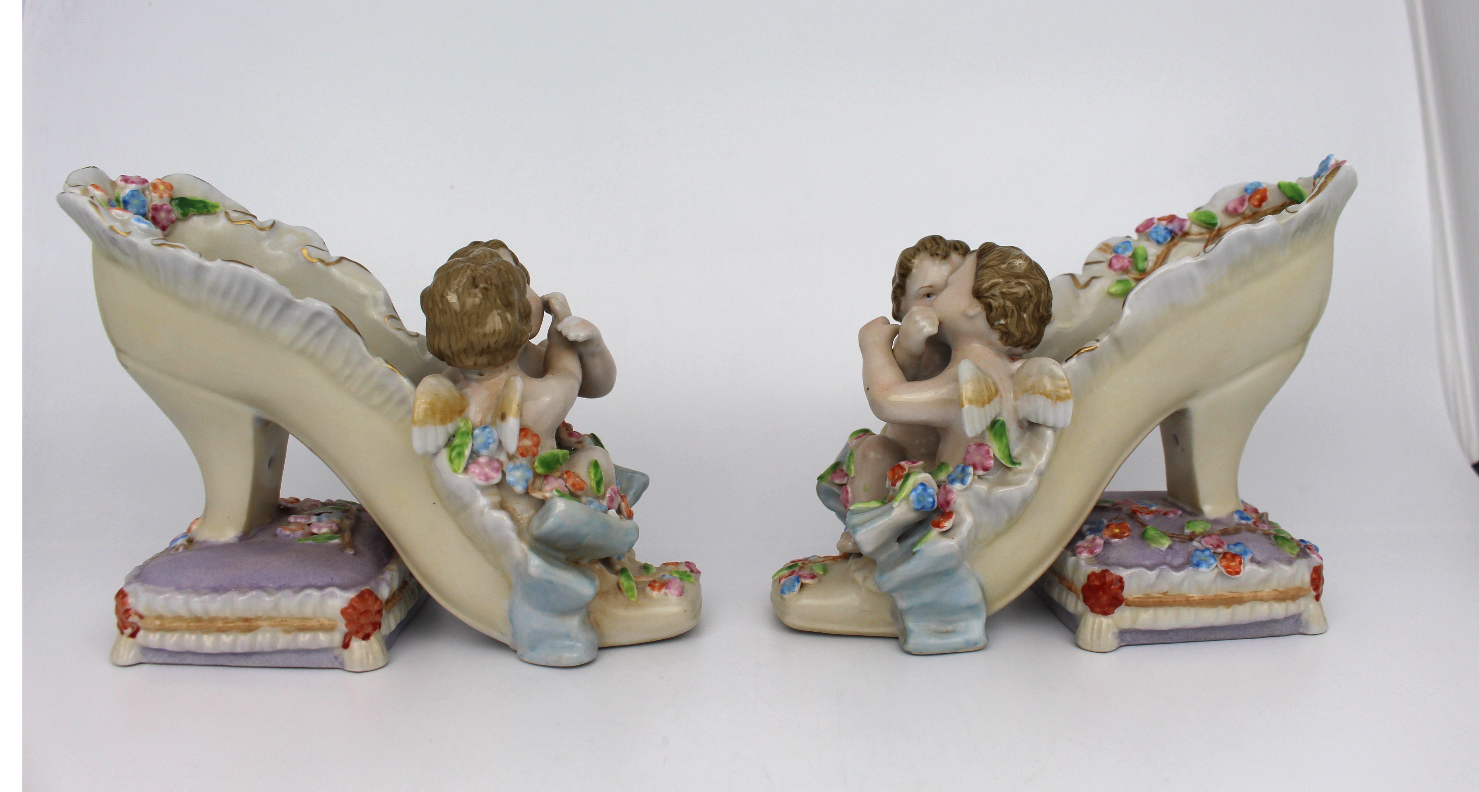 Pair of Meissen Cherub Shoes - Image 4 of 5