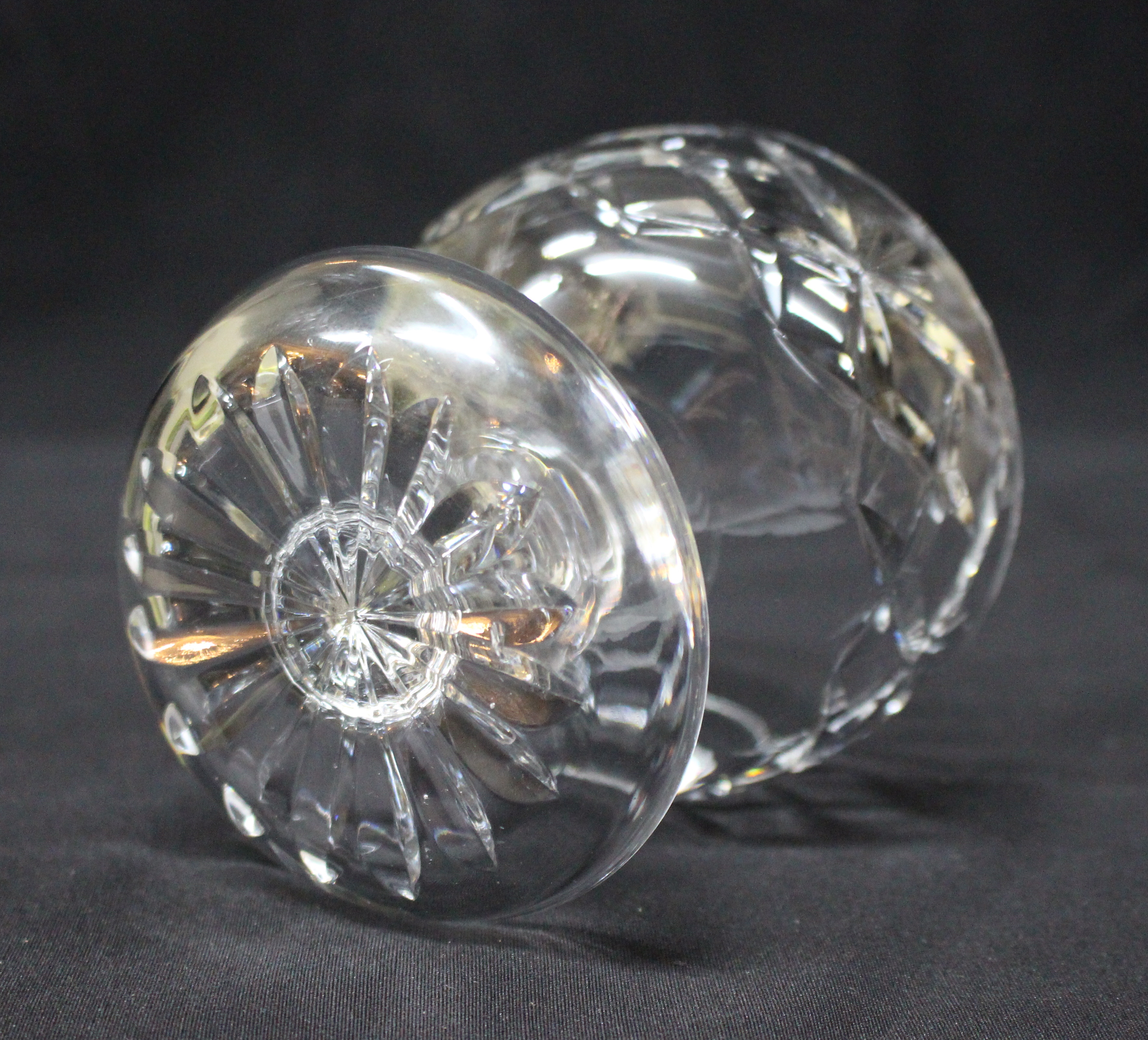Set of 6 Vintage Cut Glass Crystal Sundae Dishes - Image 5 of 6