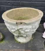 Garden Pot Planter with Floral Decoration