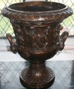 Very Heavy Classical Style Bronze Urn