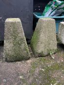 Pair of Composite Stone Staddlestone Bases