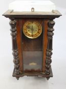 Antique Walnut & Mahogany Regulator Wall Clock