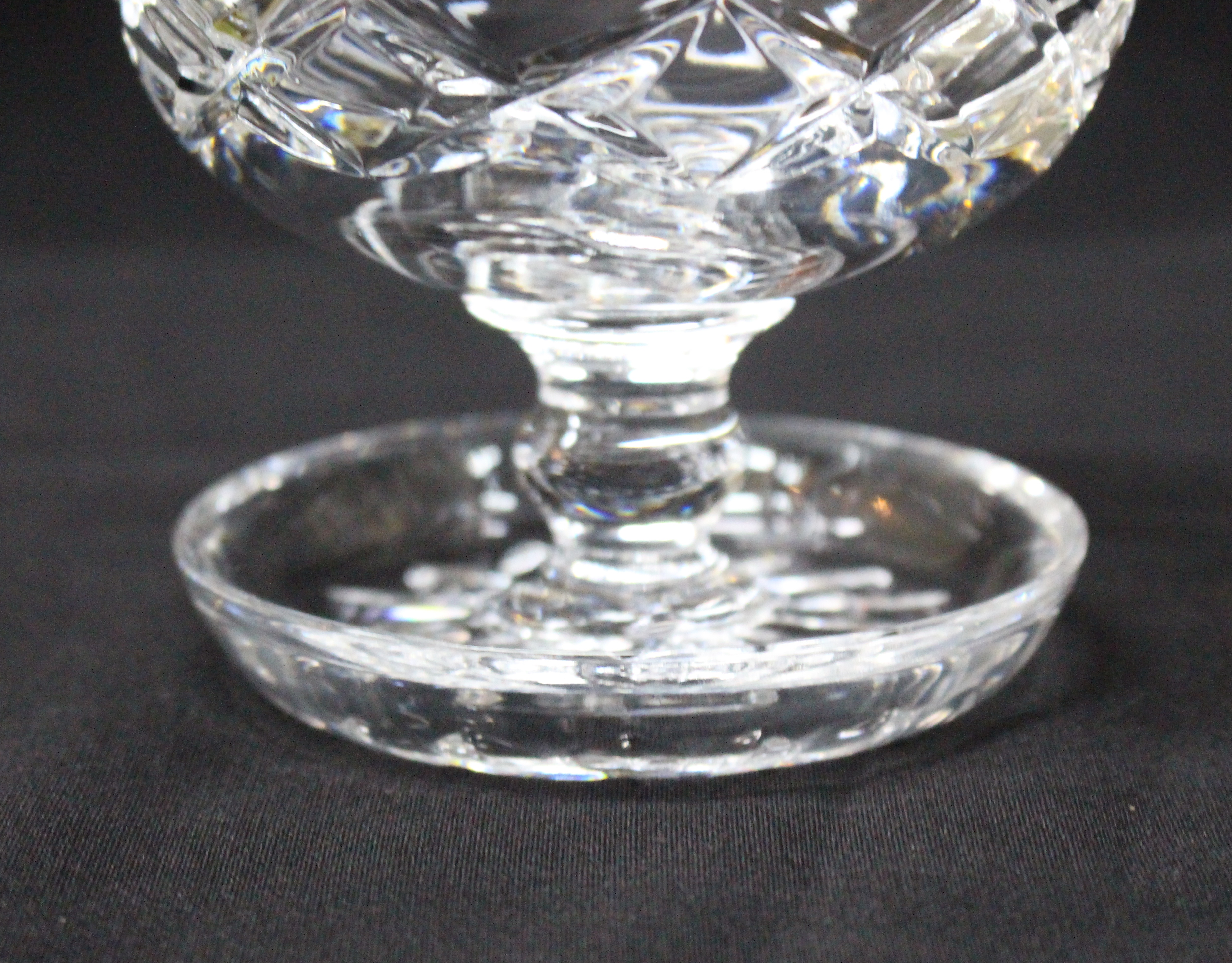 Set of 6 Vintage Cut Glass Crystal Sundae Dishes - Image 3 of 6