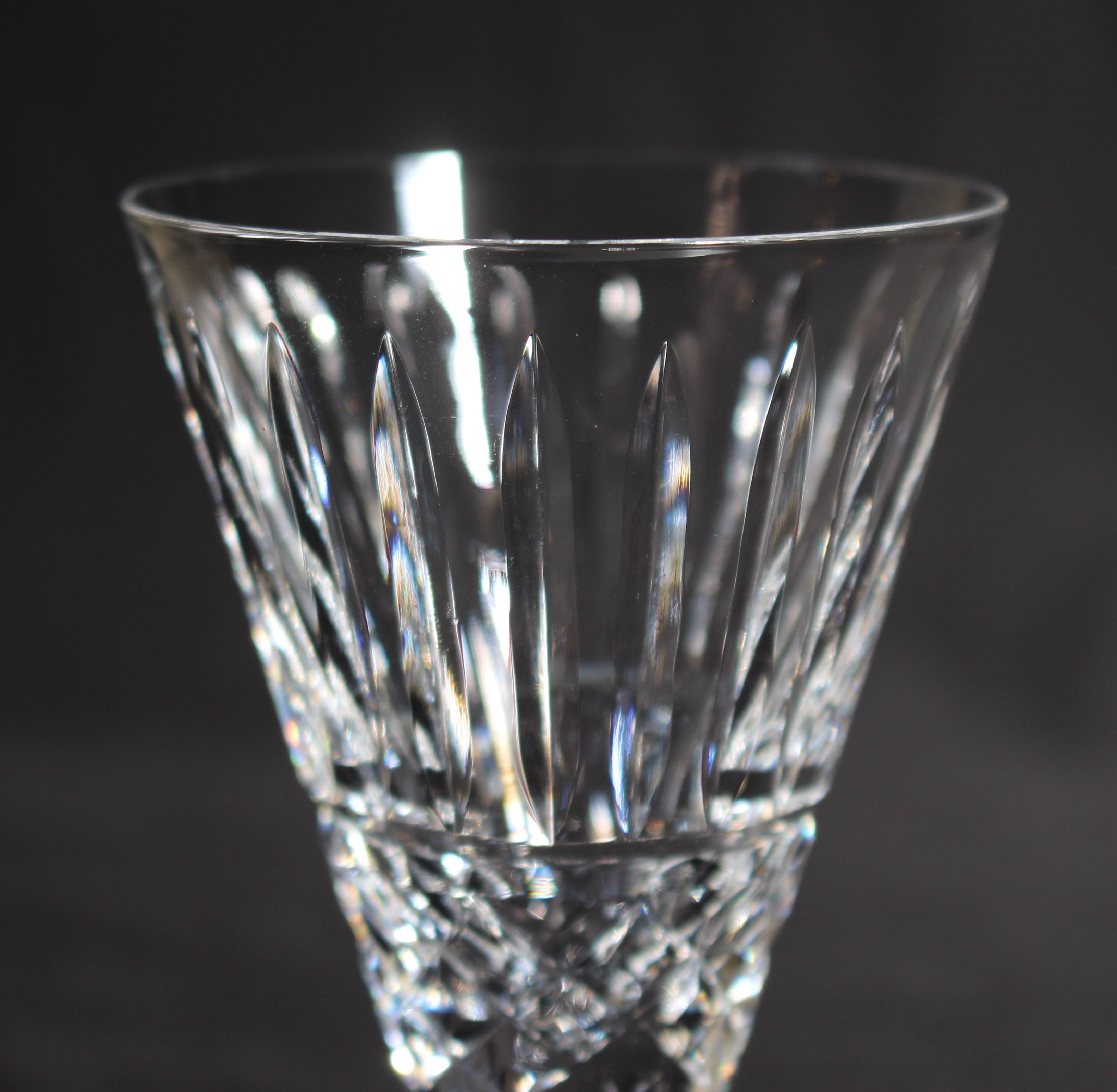 Set of 6 Vintage Waterford Cut Crystal Knopped Sherry Glasses - Image 3 of 6