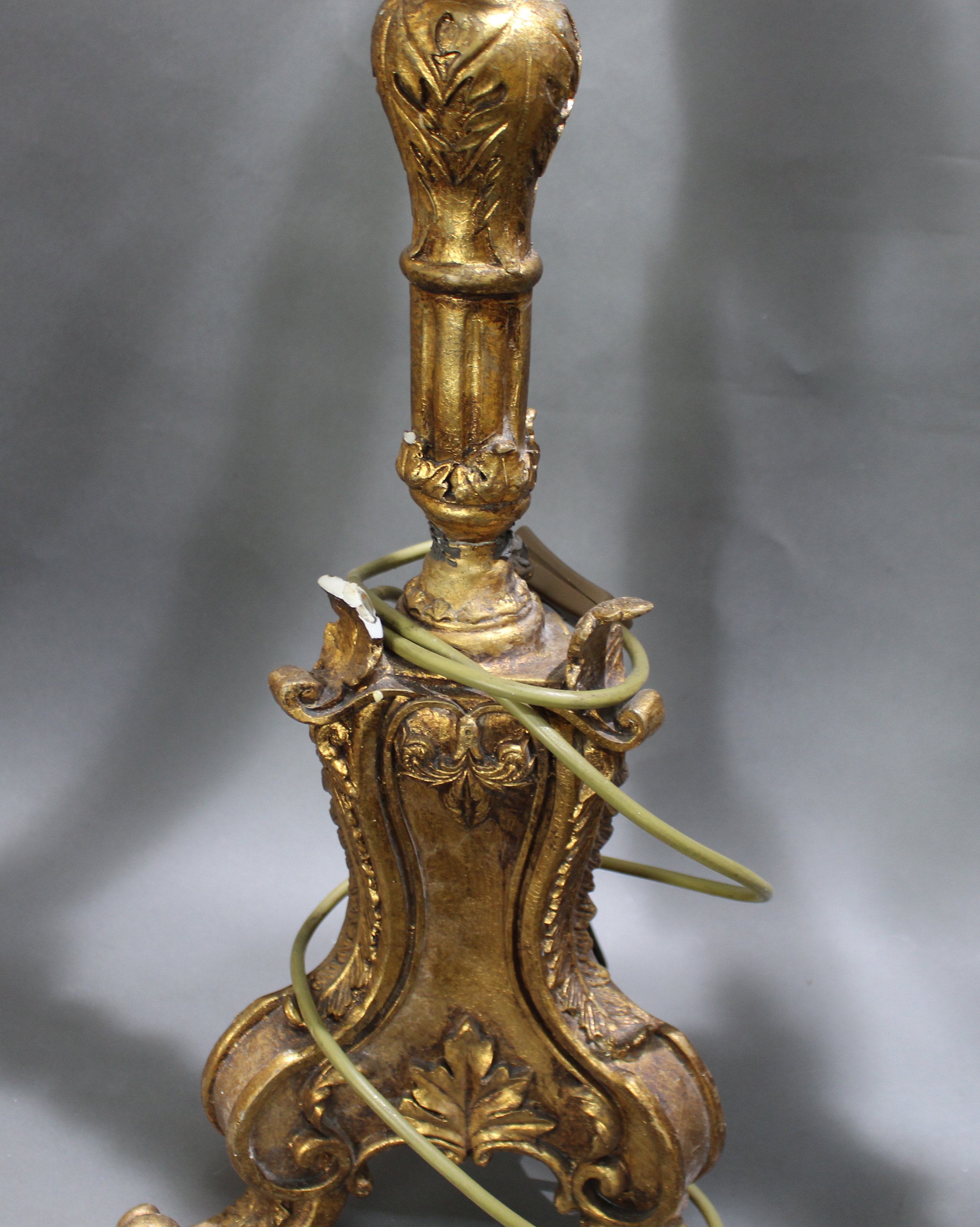 Pair of Large Gold Candelabra Lamps A/F - Image 3 of 6