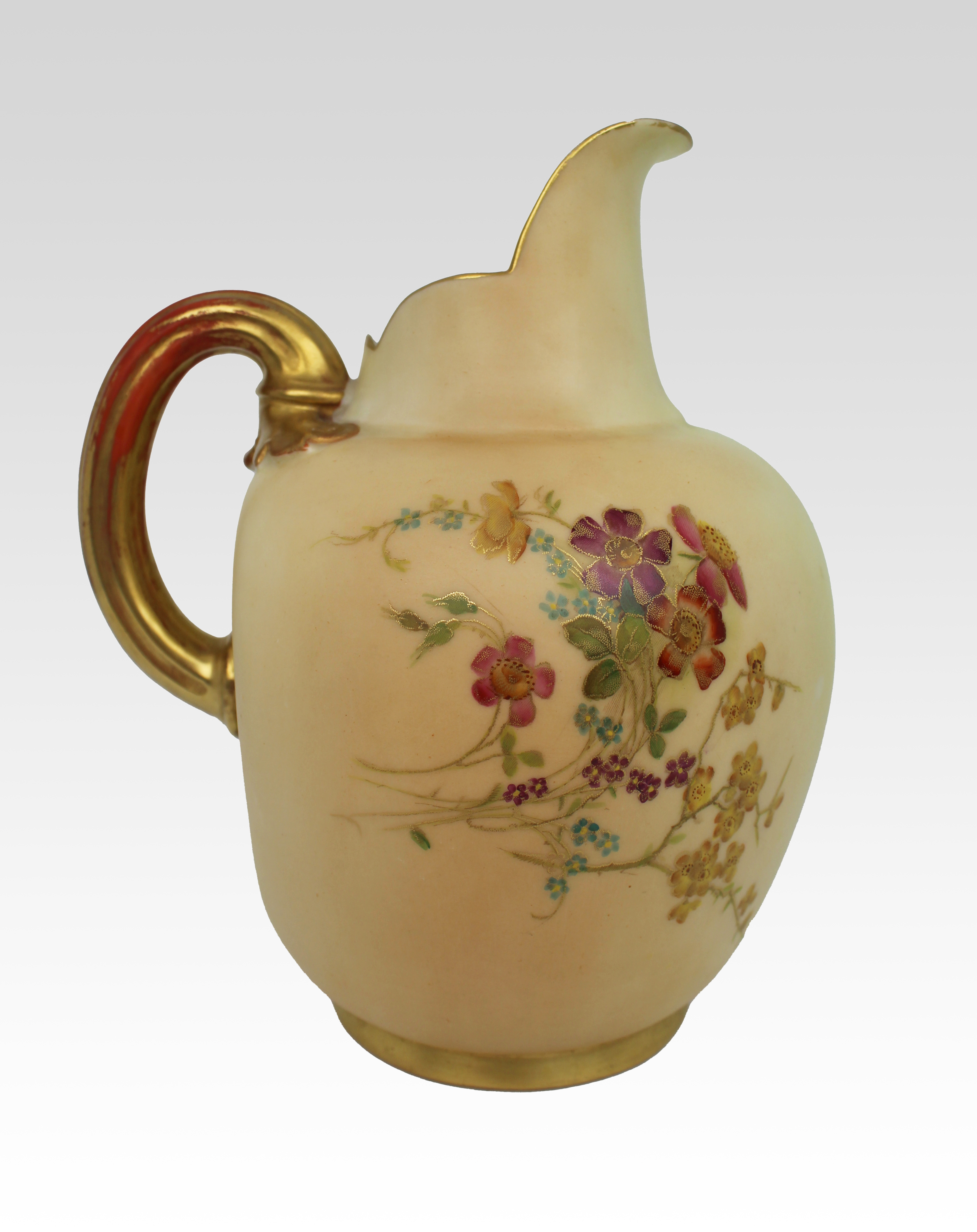 Royal Worcester Blush Ewer 1897 - Image 3 of 6