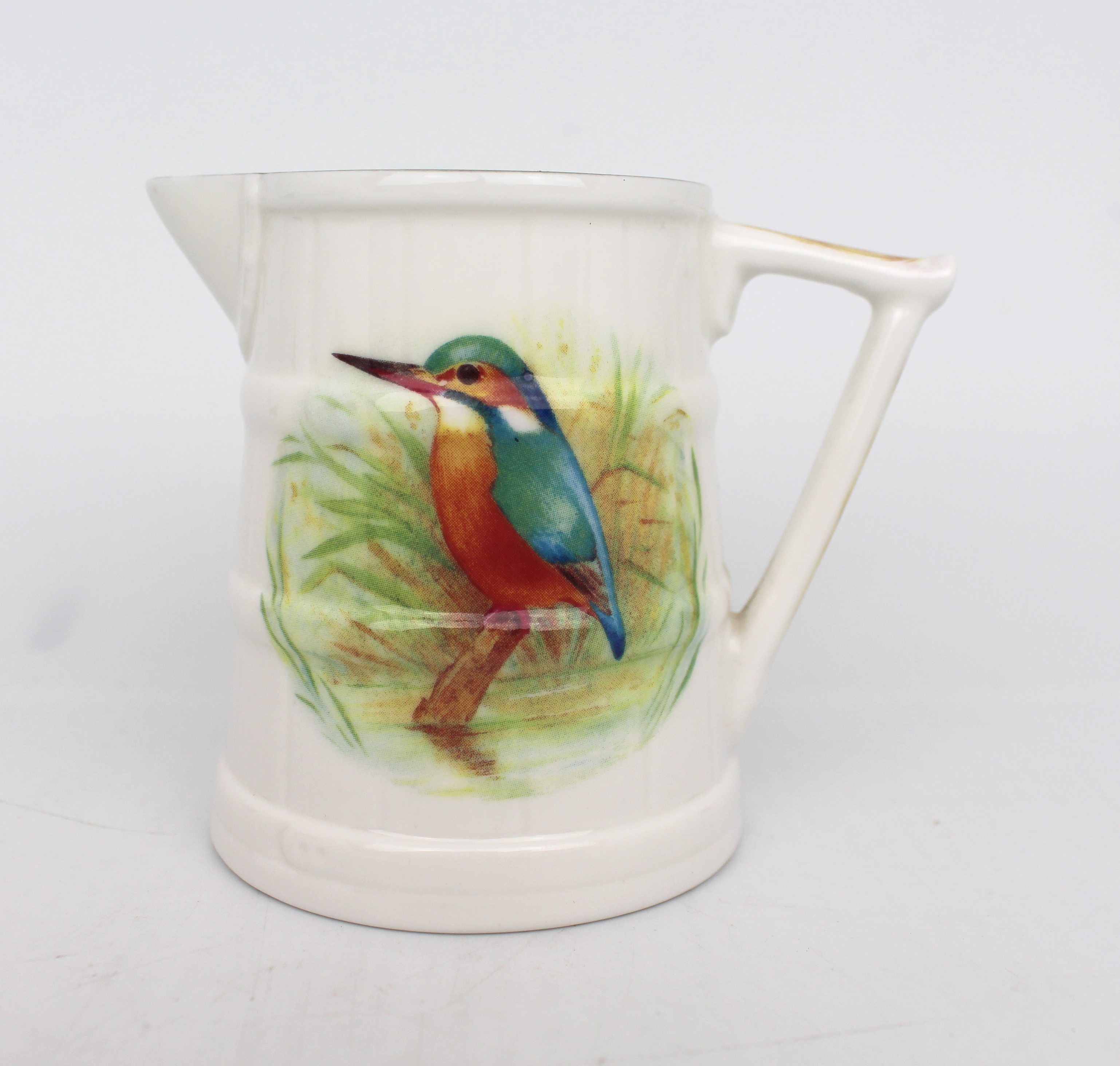 Royal Worcester Kingfisher Barrel Cream Jug