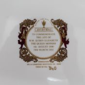 Caverswall The Queen Mother Cabinet Plate