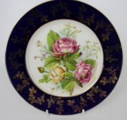 Decorative Floral Cabinet Plate