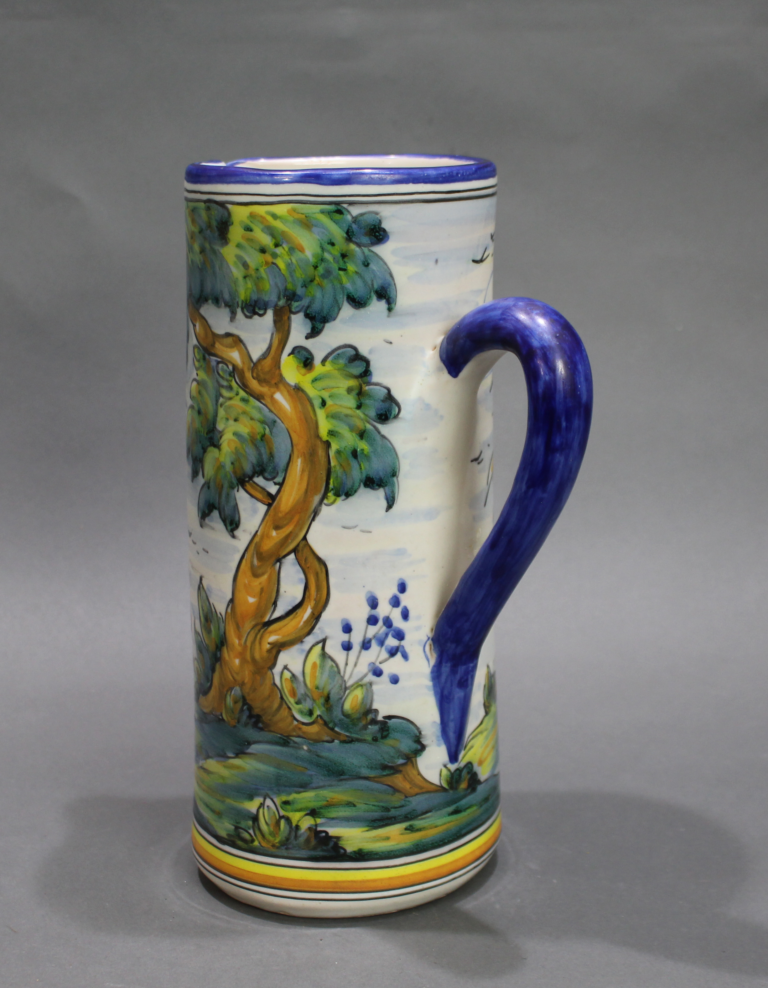 Hand Painted 20th c. Glazed Earthenware Talavera Jug - Image 5 of 5