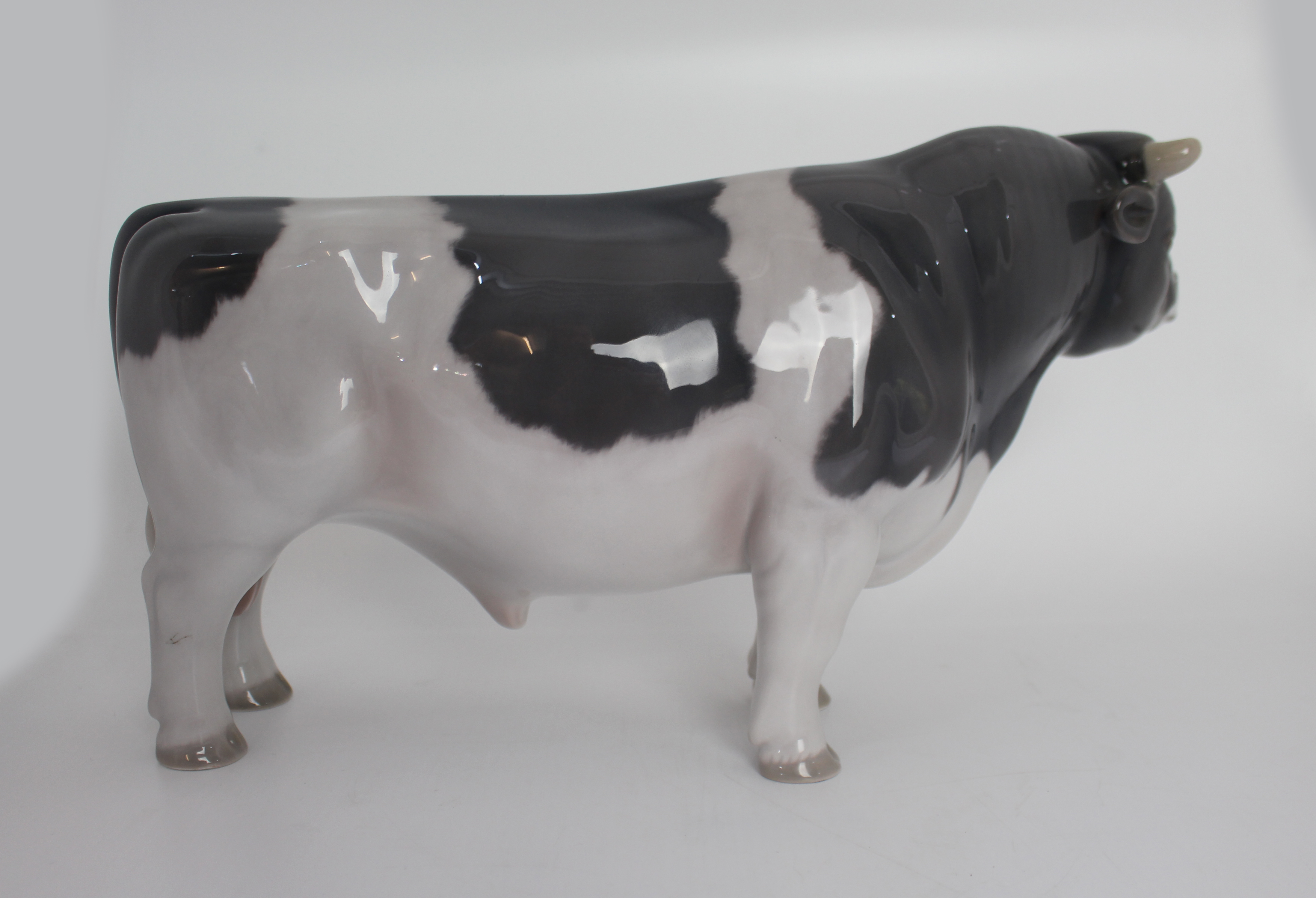 Bing & Grøndahl Copenhagen Denmark Porcelain Bull Sculpture #2121 - Image 2 of 5