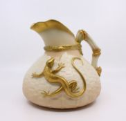 Royal Worcester Blush Pattern 1714 Lizard Jug 1930