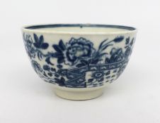Royal Worcester Blue & White Fence Pattern Cup c.1770