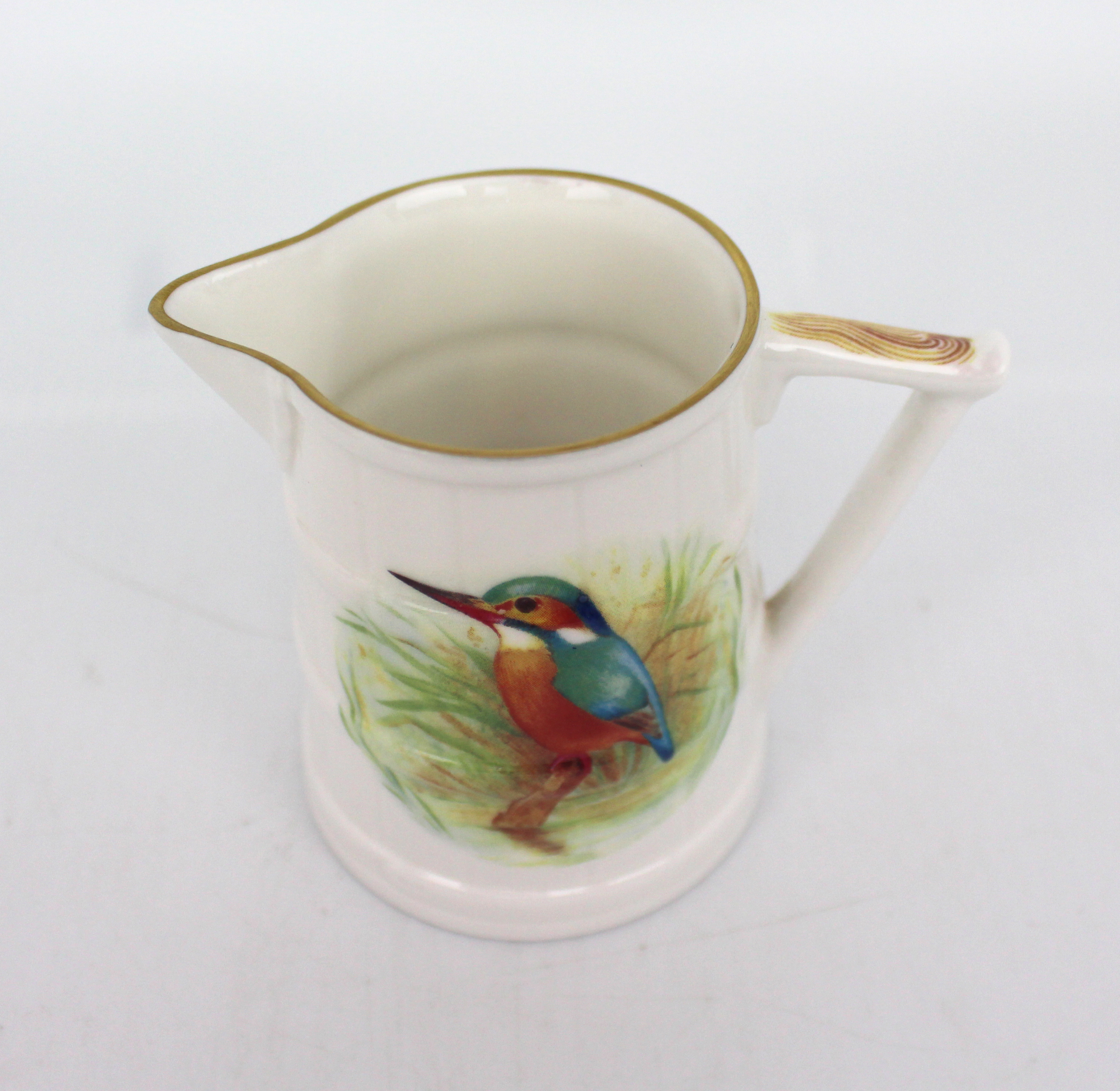 Royal Worcester Kingfisher Barrel Cream Jug - Image 4 of 5