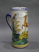 Hand Painted 20th c. Glazed Earthenware Talavera Jug